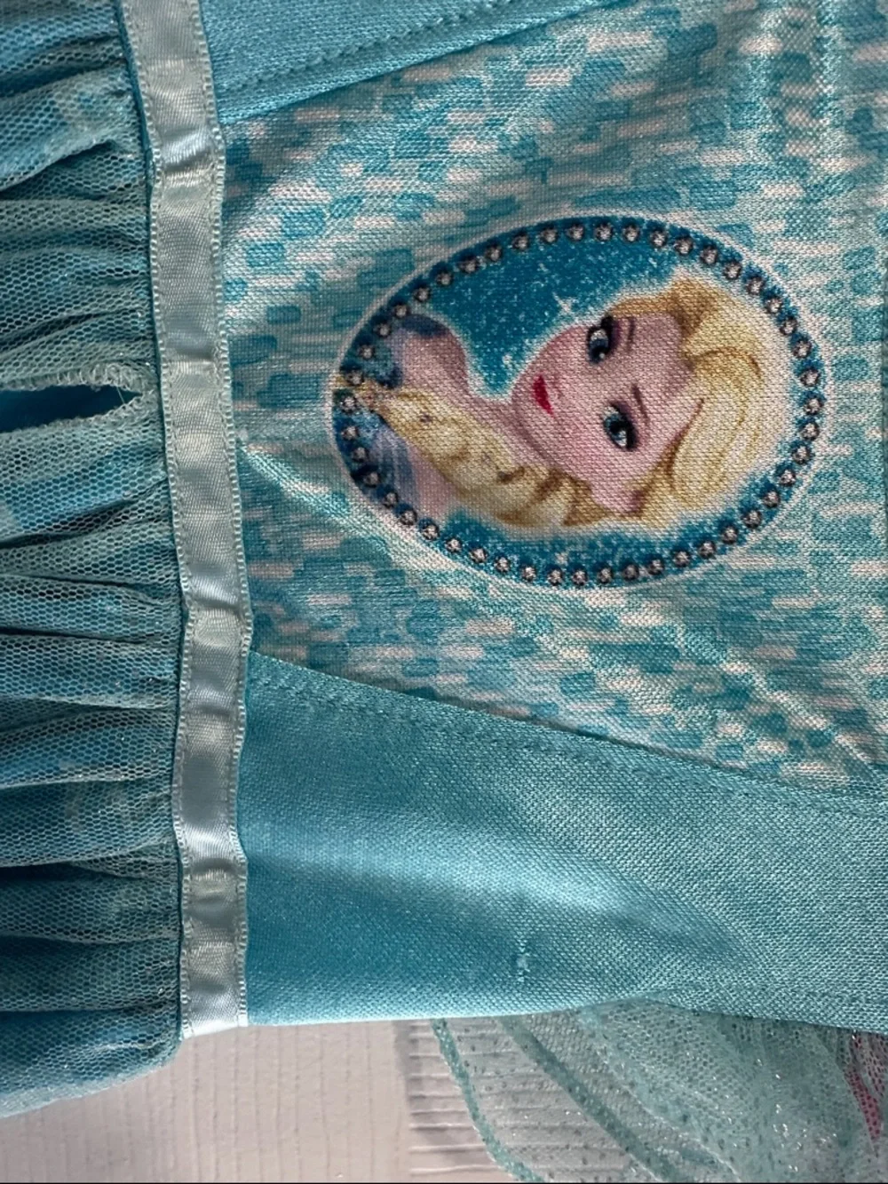 Disney Frozen Girls Blue Pink Green Princess Nightgowns (3 Pack) - Picture 4 of 12